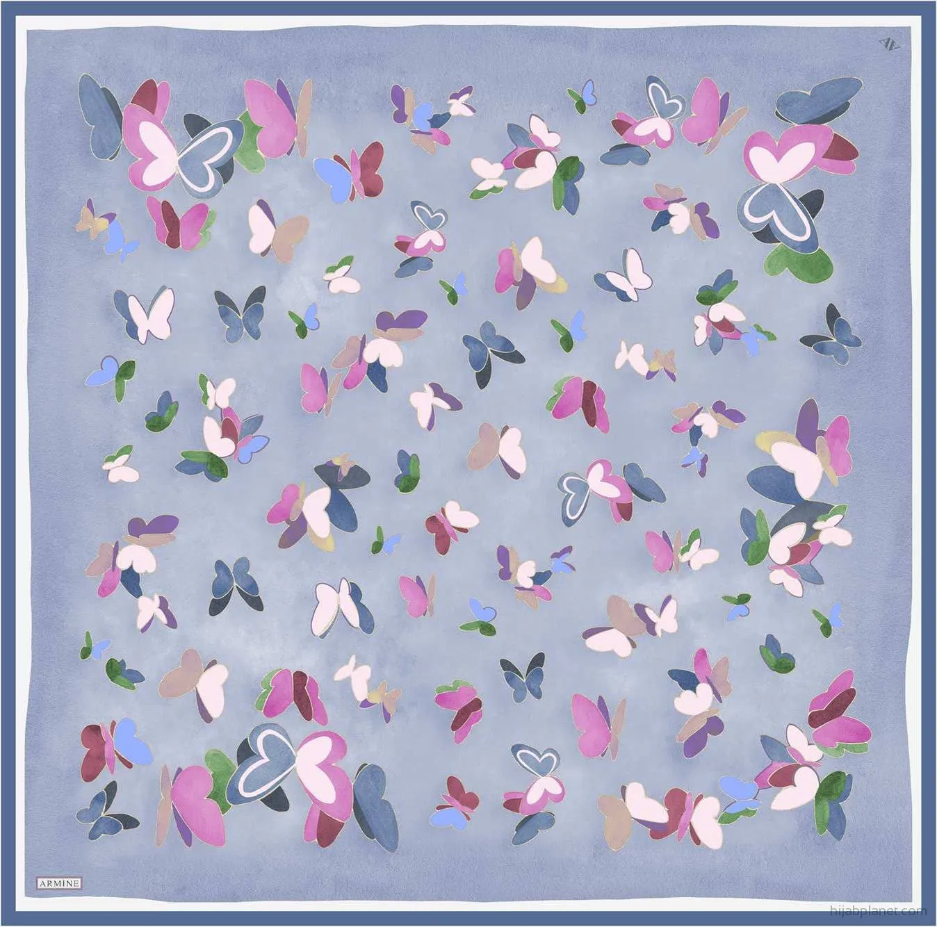 Armine Butterfly Print Silk Scarf #34