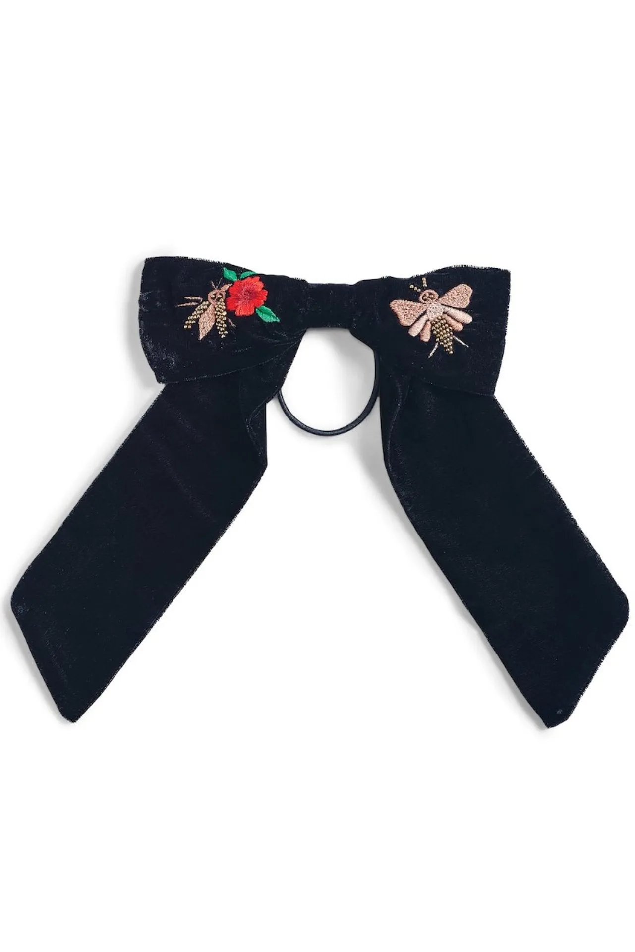 Black Ponytail Bow