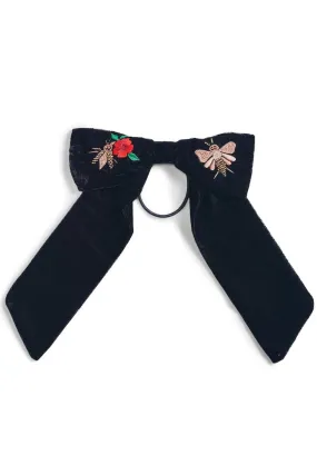 Black Ponytail Bow