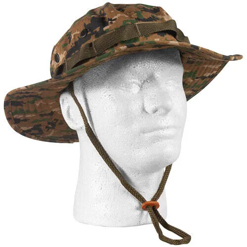 BOONIE HATS CAMOUFLAGE USMC WOODLAND TIGER STRIPE DESERT RIP-STOP MILITARY STYLE