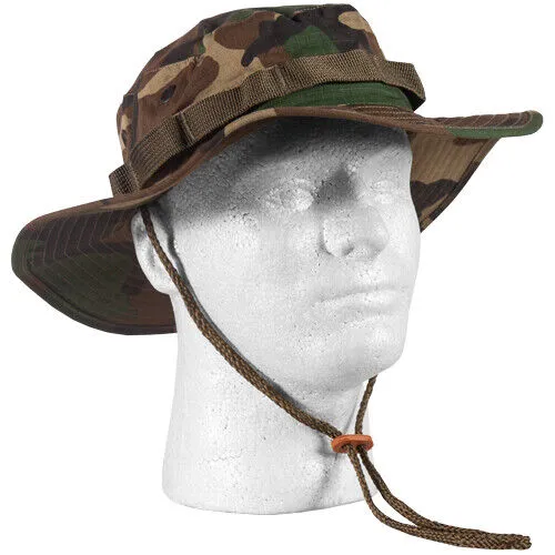 BOONIE HATS CAMOUFLAGE USMC WOODLAND TIGER STRIPE DESERT RIP-STOP MILITARY STYLE