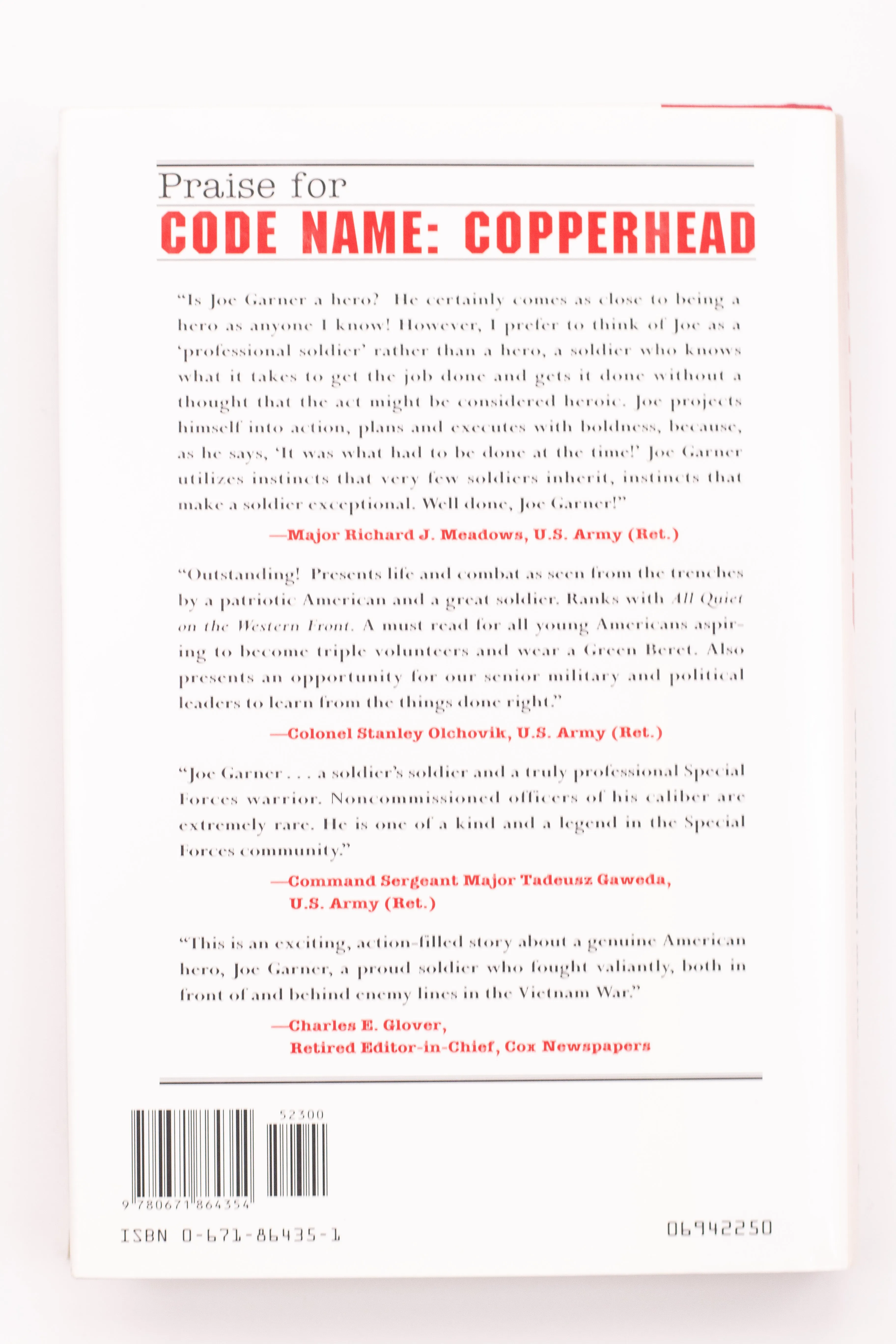CODENAME:COPPERHEAD BOOK