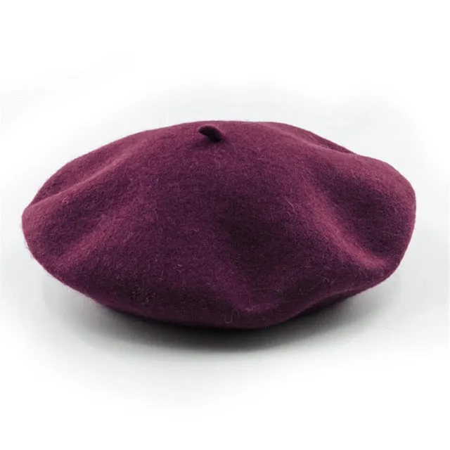 Elegant Lady Women Wool Felt Warm French Classic Beret