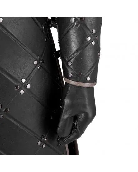 Game Of Thrones 8 Jon Snow Cosplay Costume Men's Fur Coat with Cloak - Updated Version
