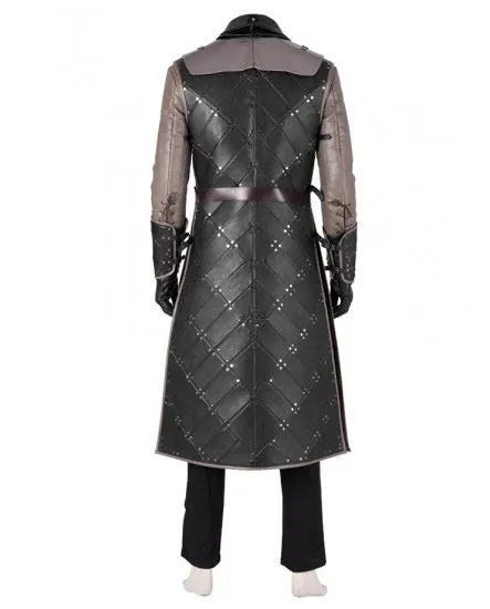 Game Of Thrones 8 Jon Snow Cosplay Costume Men's Fur Coat with Cloak - Updated Version
