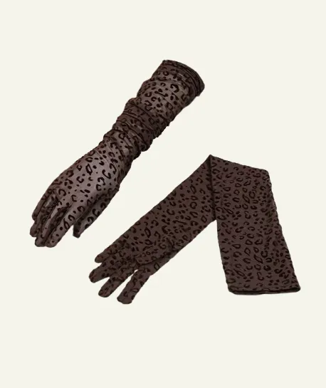 Leopard Lace Gloves