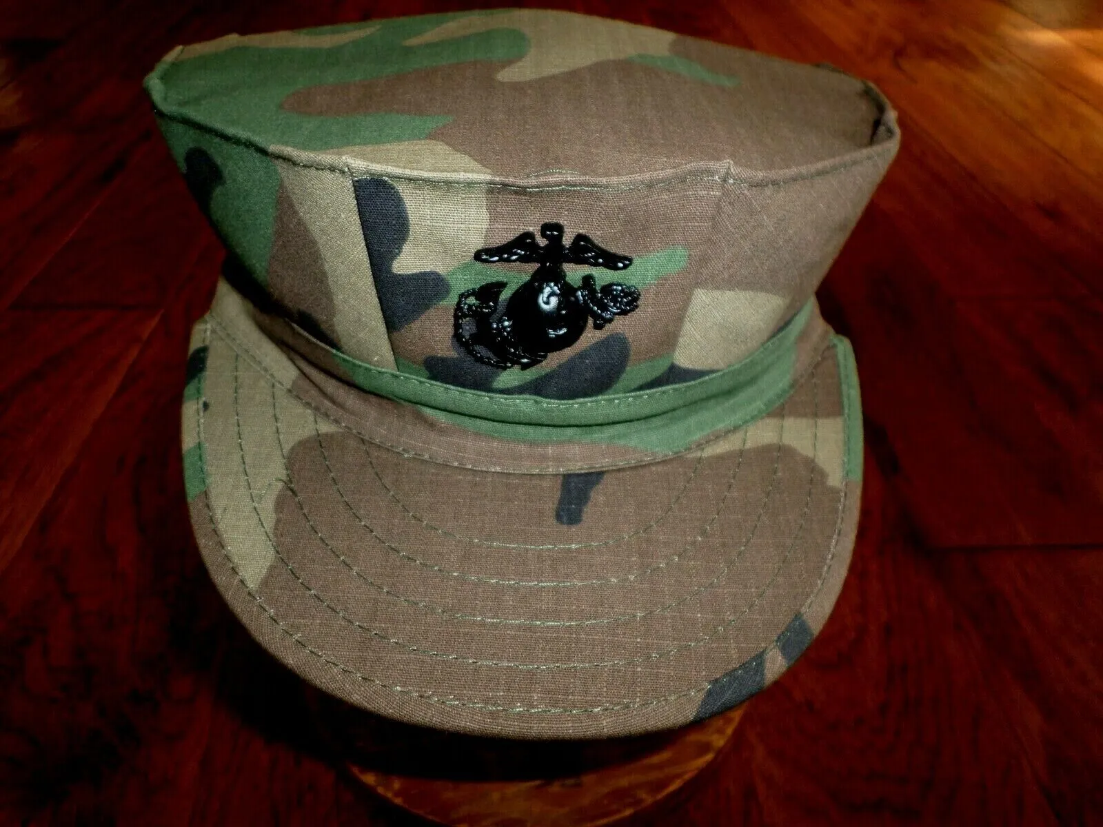 MARINE CORPS STYLE UTILITY HAT U.S.M.C WOODLAND CAP SIZE X- LARGE 7 3/4