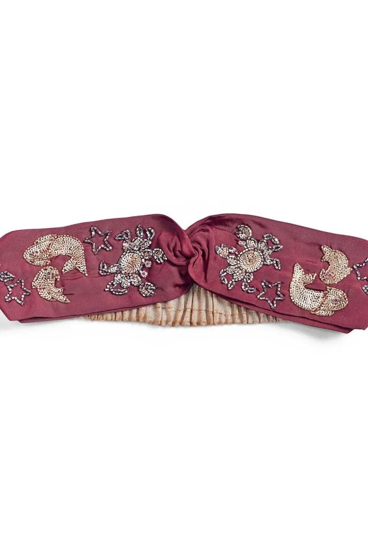 Star Sign Beaded Twist Soft Headband