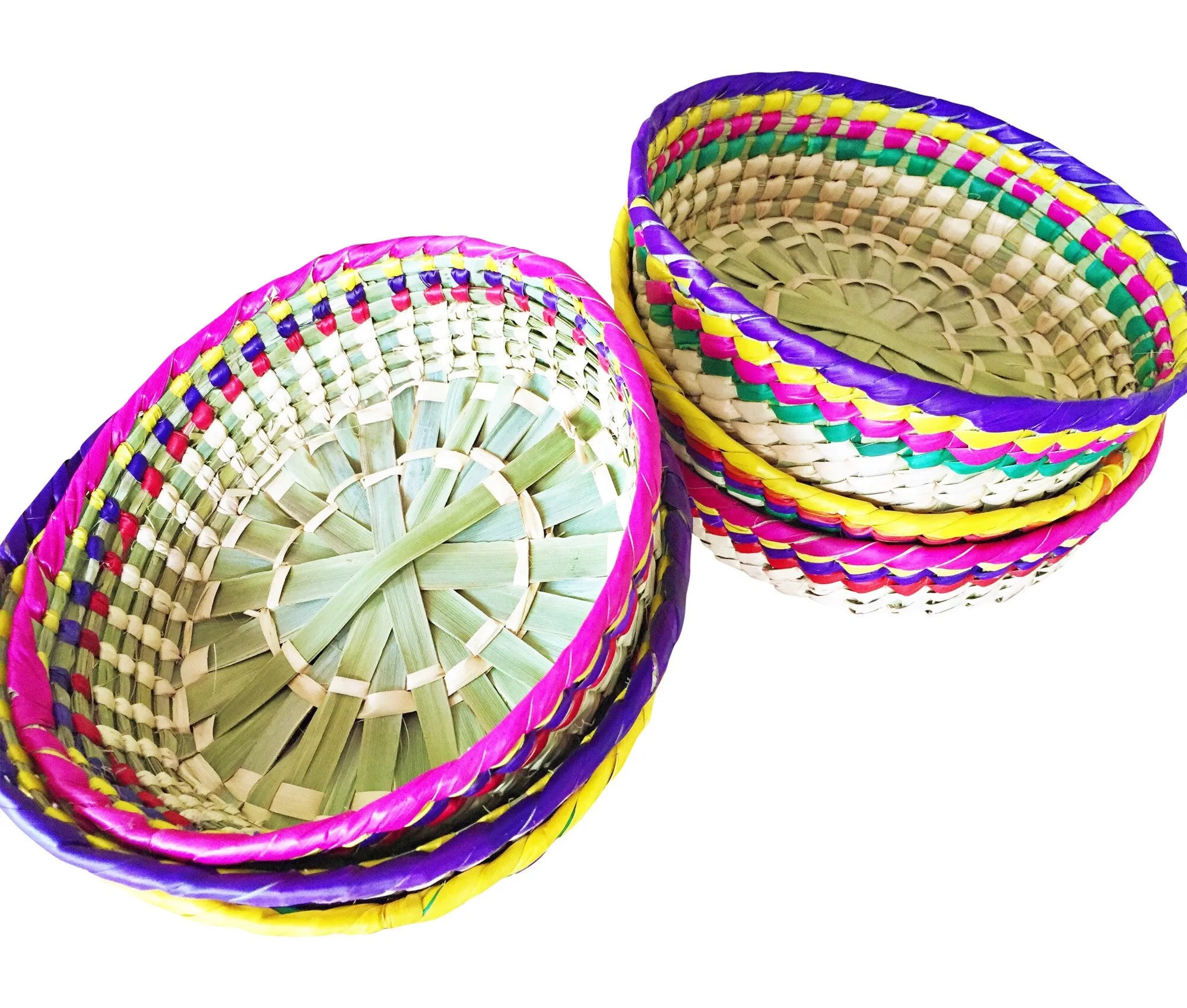 Straw woven Decorative Basket from Mexico