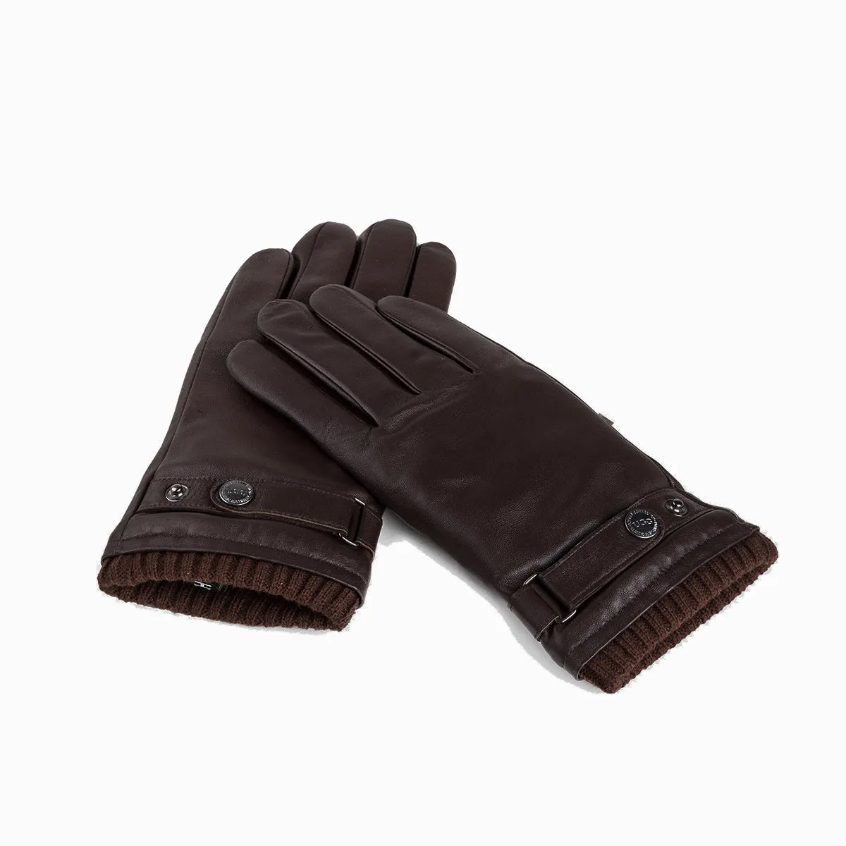 Ugg Mens Silver Stud Tab Glove (Touch Screen)