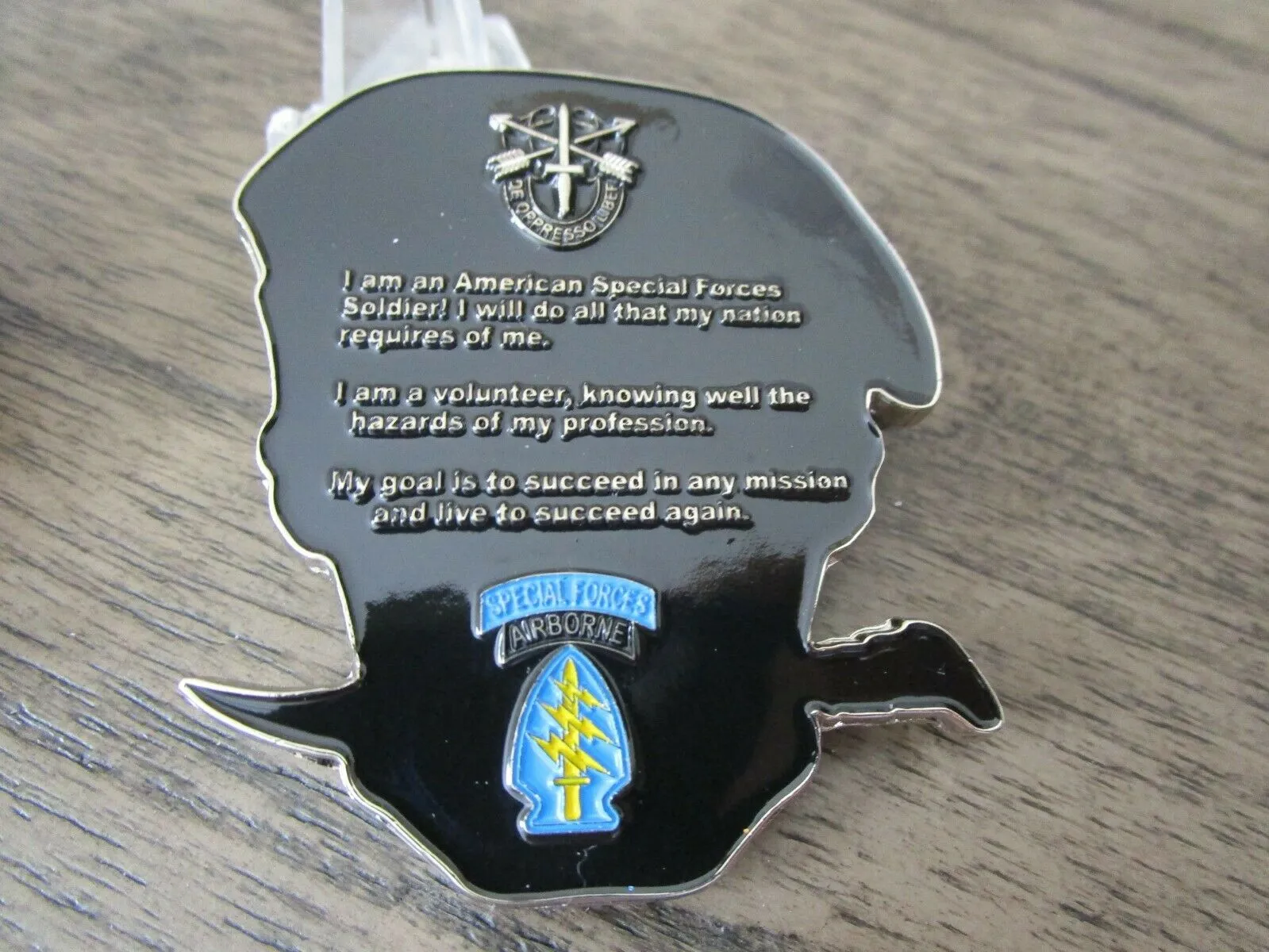 US Army 20th SFG(A) Special Forces Group Green Berets Creed Reapers Skull Challenge Coin