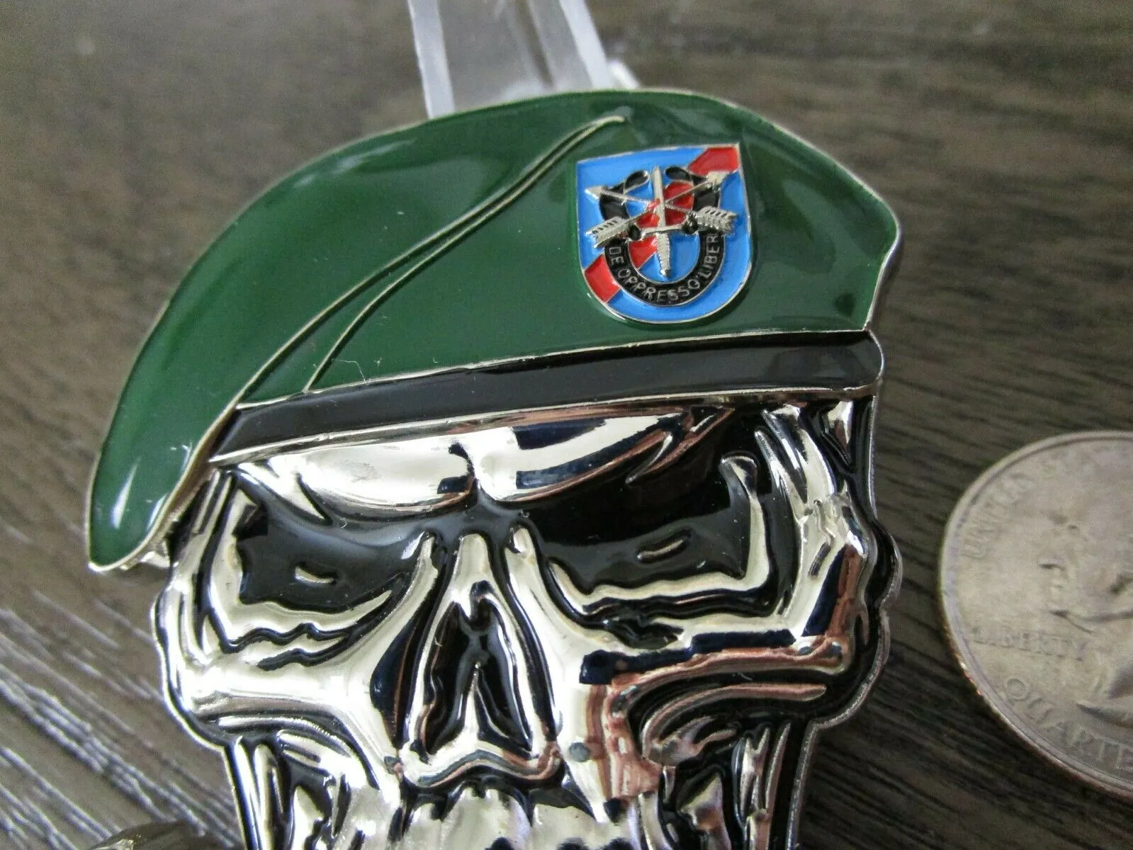 US Army 20th SFG(A) Special Forces Group Green Berets Creed Reapers Skull Challenge Coin