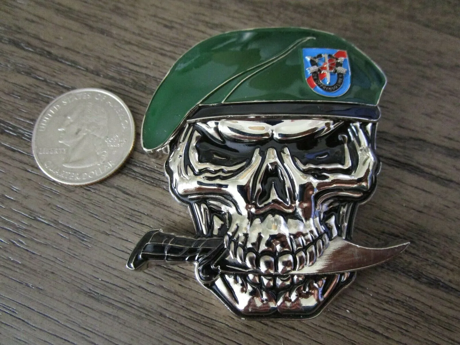 US Army 20th SFG(A) Special Forces Group Green Berets Creed Reapers Skull Challenge Coin