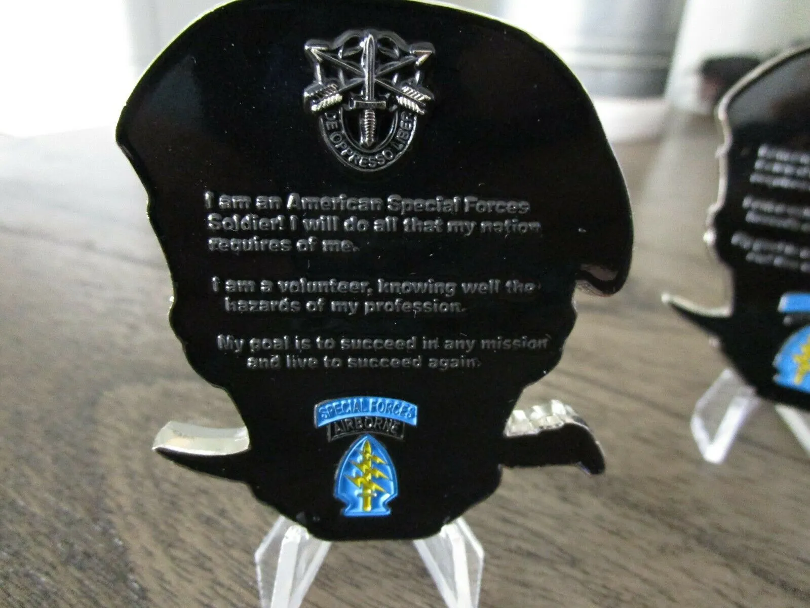 US Army 20th SFG(A) Special Forces Group Green Berets Creed Reapers Skull Challenge Coin