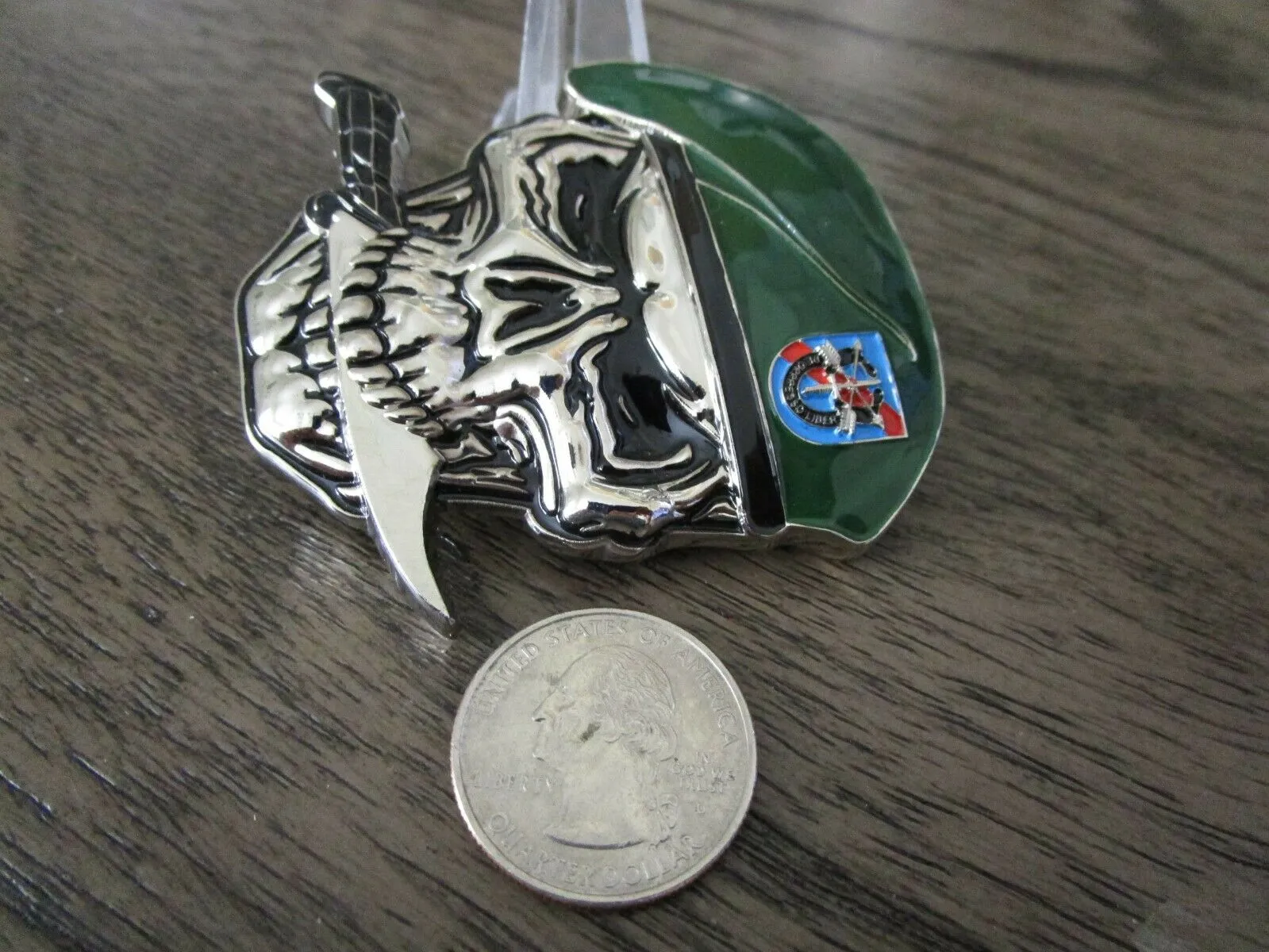 US Army 20th SFG(A) Special Forces Group Green Berets Creed Reapers Skull Challenge Coin