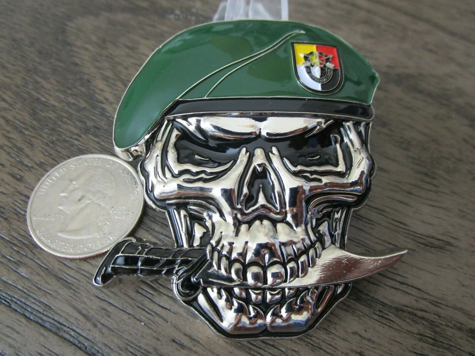 US Army 3rd SFG(A) Special Forces Group Green Berets Creed Reapers Skull Challenge Coin