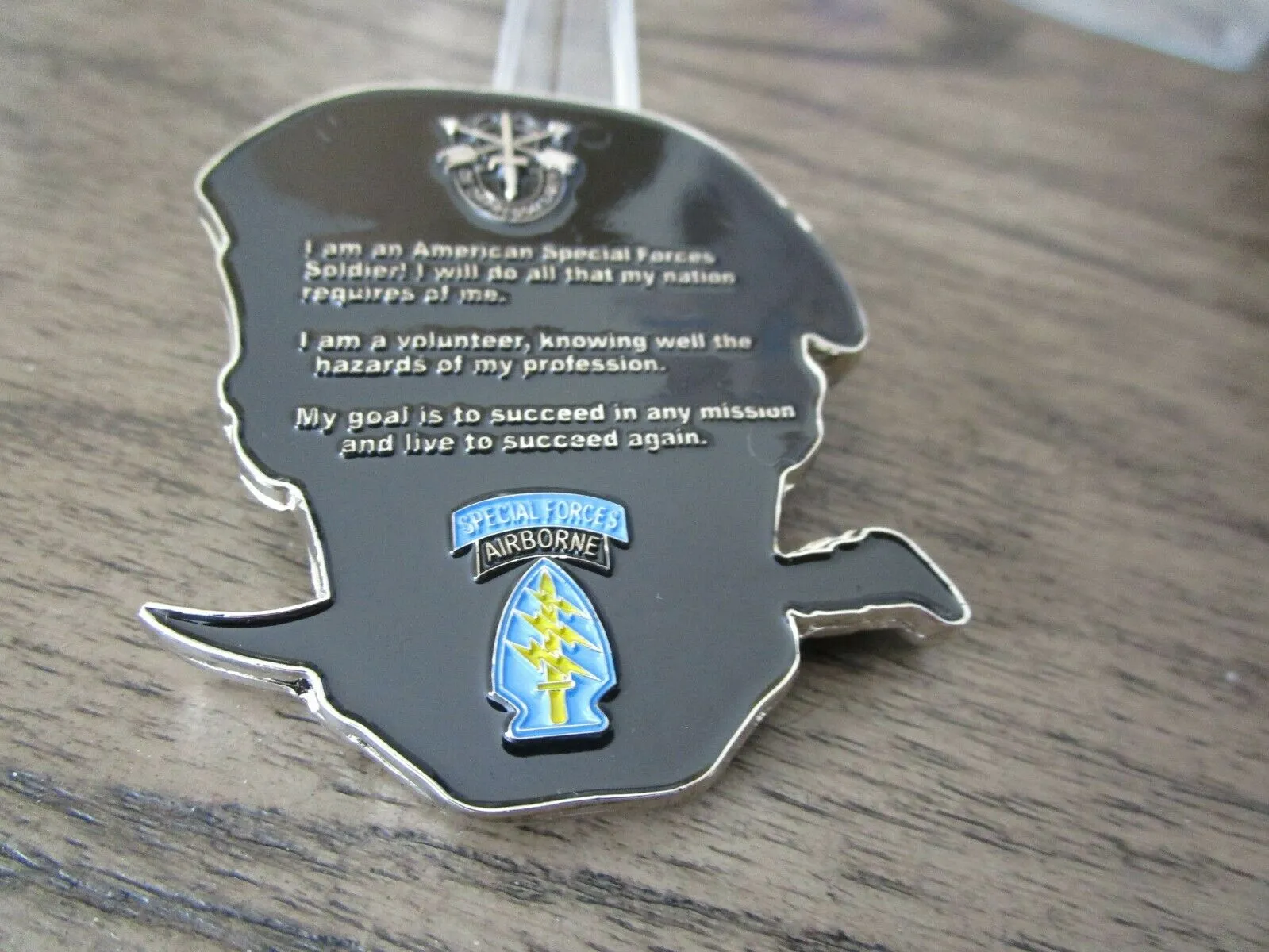 US Army 5th SFG(A) Special Forces Group Green Berets Creed Reapers Skull Challenge Coin