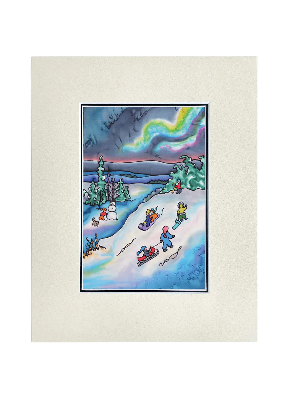 Winter Fun - Tobogganing Print | 11"x14"