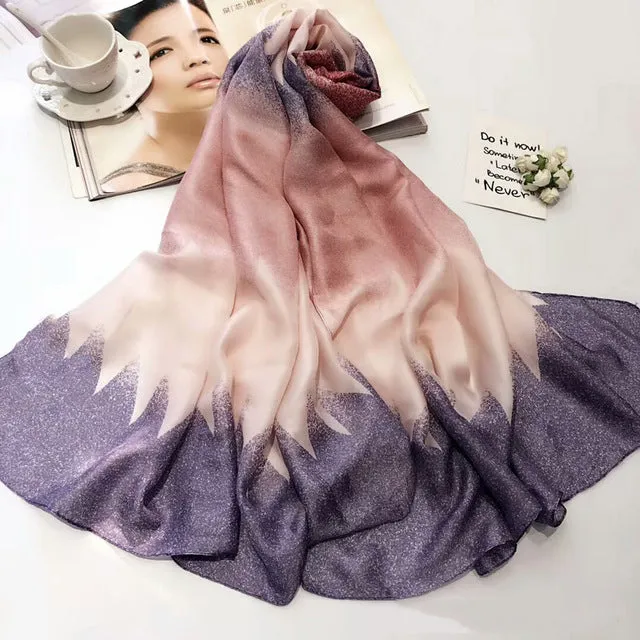 Women Shawl High Quality Silk Scarf