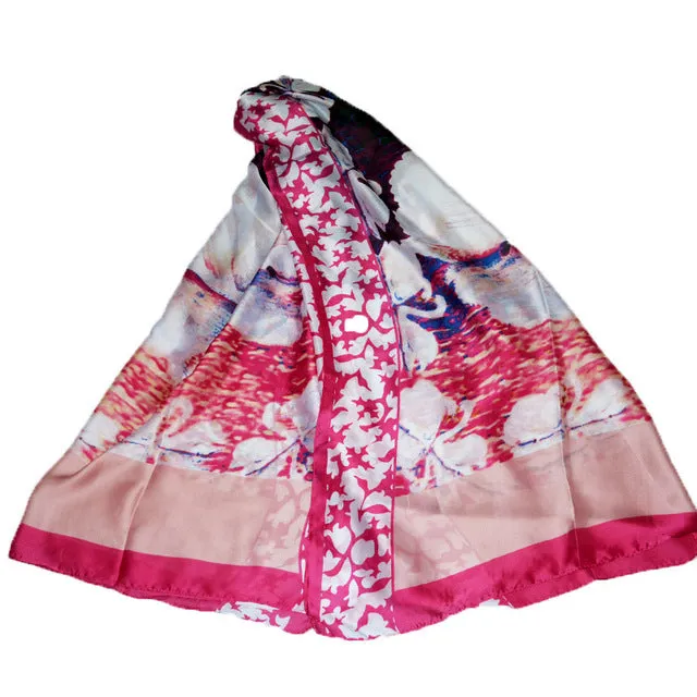 Women Shawl High Quality Silk Scarf